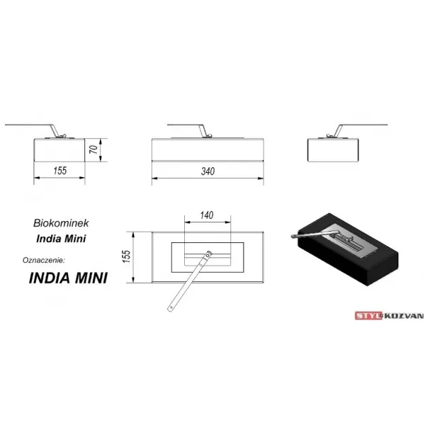 Kratki India Mini čierny - biokrb