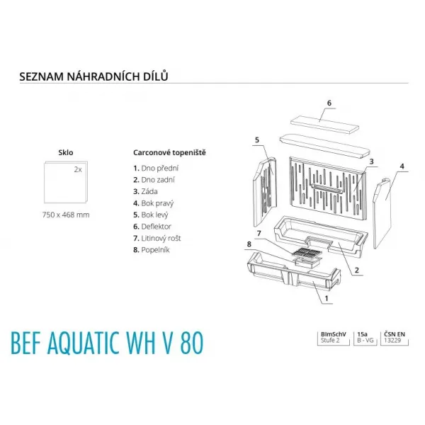 Bef Aquatic WH V 80 - BeF home  Teplovodná kozubová vložka