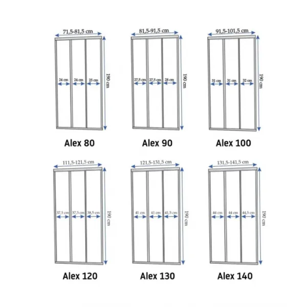 REA ALEX-805 100 cm posuvné dvere do otvoru