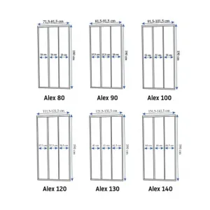 REA ALEX-805 100 cm posuvné dvere do otvoru
