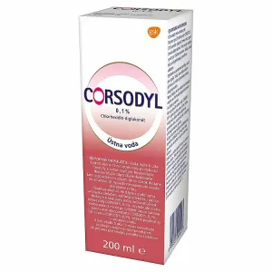 Corsodyl Ústna voda 0,1 % 200 ml