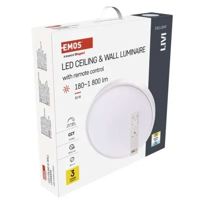 EMOS LED svietidlo LIVI 40 cm, 30 W, teplá studená biela, stmievateľné s diaľkovým ovládaním