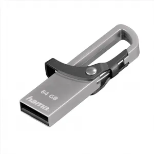 Hama flashPen "Hook-Style"  64 GB 15MB/s, šedý 85235110