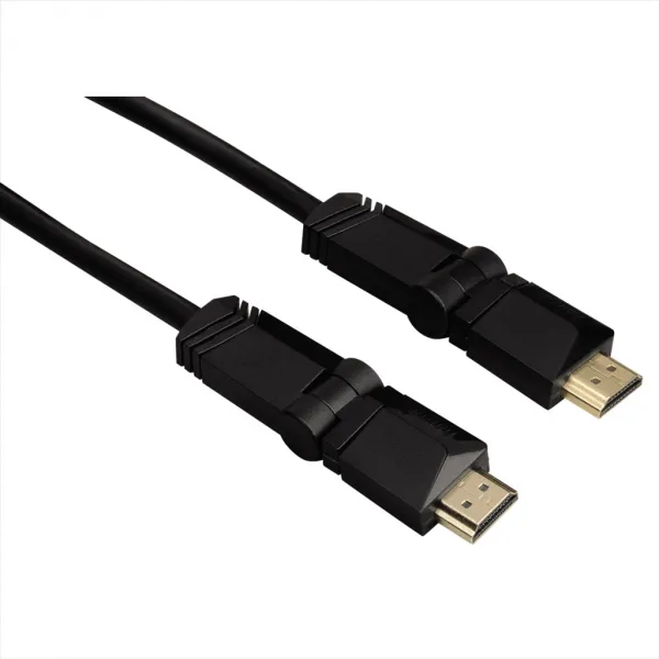 Hama HDMI kábel vidlica - vidlica, otočné vidlice (2 osi), pozlátený, 3*, 3 m 85444290