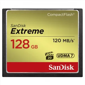 SanDisk Extreme CF 128 GB 120 MB/s zápis 85 MB/s UDMA7 85235110