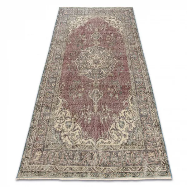 Ručne tkaný vlnený koberec Vintage 10169 rám / ornament, modrý / červený