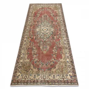 Ručne tkaný vlnený koberec Vintage 10175 rám / ornament, béžový / červený