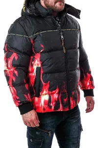 Pánska bunda CIPO & BAXX CM181 BLACK Farba: Čierna, Konfekčná veľkosť: XL
