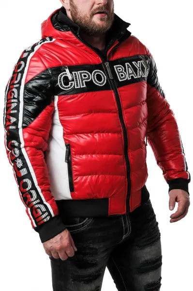 Pánska bunda CIPO & BAXX CJ268 RED Farba: Červená, Konfekčná veľkosť: L