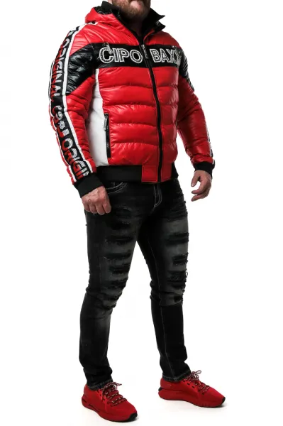 Pánska bunda CIPO & BAXX CJ268 RED Farba: Červená, Konfekčná veľkosť: L