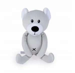 Detská plyšová hračka/maznáčik Macko, 19cm, svetlo sivý