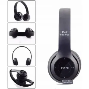 Wellhox Bezdrôtové bluetooth slúchadlá P47 s mikrofónom MP3