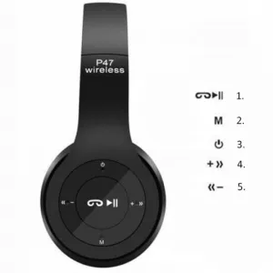 Wellhox Bezdrôtové bluetooth slúchadlá P47 s mikrofónom MP3