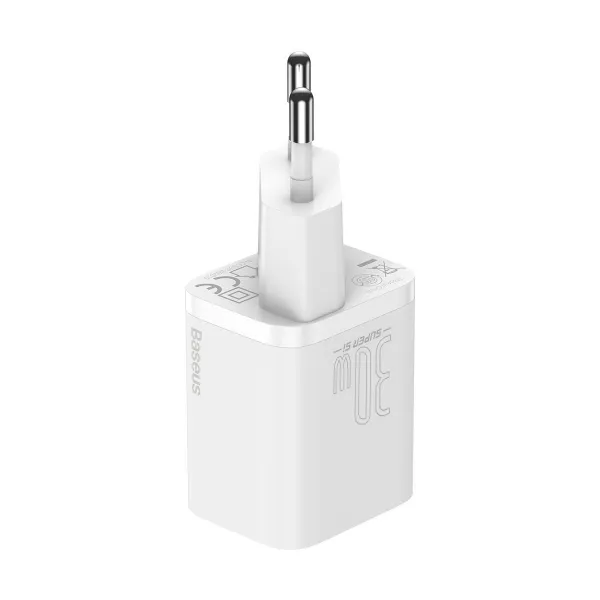 Baseus Super Si Quick Charger 1C 30W nástenná nabíjačka (biela) 027582