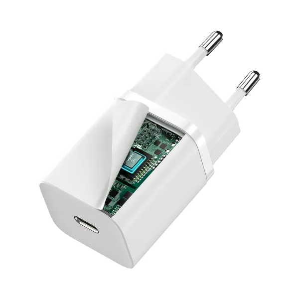 Baseus Super Si Quick Charger 1C 30W nástenná nabíjačka (biela) 027582