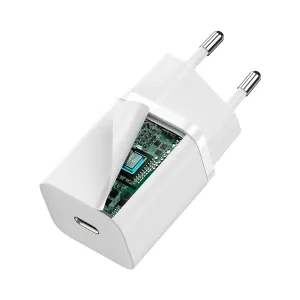 Baseus Super Si Quick Charger 1C 30W nástenná nabíjačka (biela) 027582