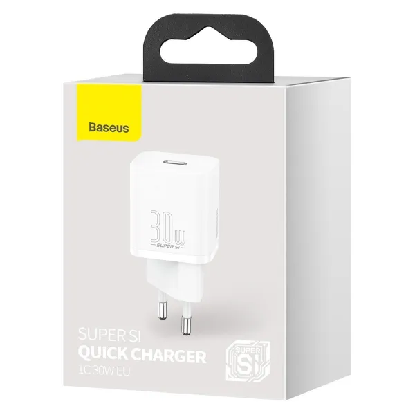Baseus Super Si Quick Charger 1C 30W nástenná nabíjačka (biela) 027582