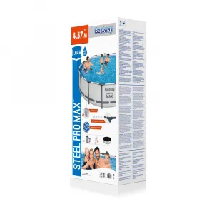 Bazén Bestway® Steel Pro MAX, 56488, filter, pumpa, rebrík, plachta, 4,57x1,07 m