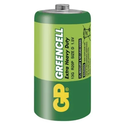 Zinkochloridové batérie GP Greencell R20 D 2ks