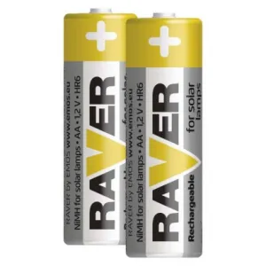 Batéria RAVER SOLAR HR6, nabíjateľná batéria, 600 mAh, 2 ks, AA tužka 215690