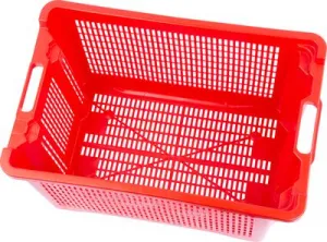Prepravka ICS M402000, 40 lit, 56x35x31 cm, perforovaná, červená