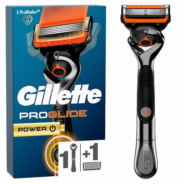 Gillette ProGlide Power Holenie Holiaci Strojček pre Mužov, 1 Náhradná Holiaca Hlavica