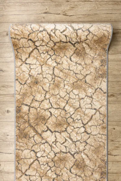 Behúň KARMEL Terra popraskaná zem, sivý / karamelový