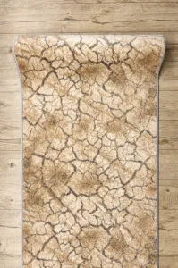 Behúň KARMEL Terra popraskaná zem, sivý / karamelový