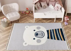Detský koberec YOYO GD50 sivý / biely - macko