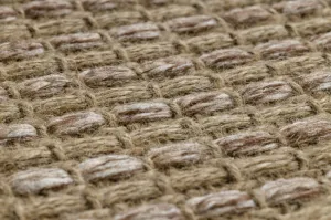 Koberec JUTE 3652 so strapcami, sivý / béžový