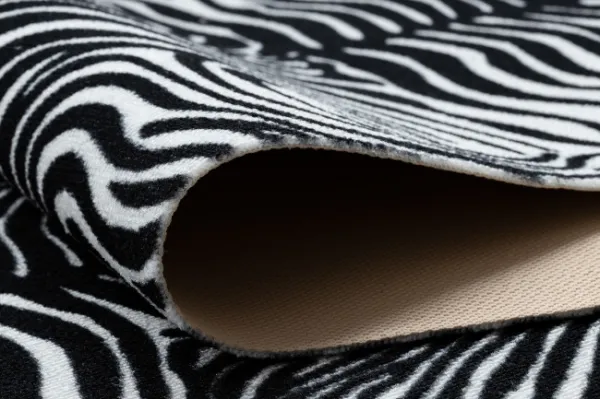 Protišmykový behúň DIGITAL zebra, biely / čierny