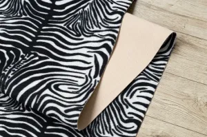 Protišmykový behúň DIGITAL zebra, biely / čierny