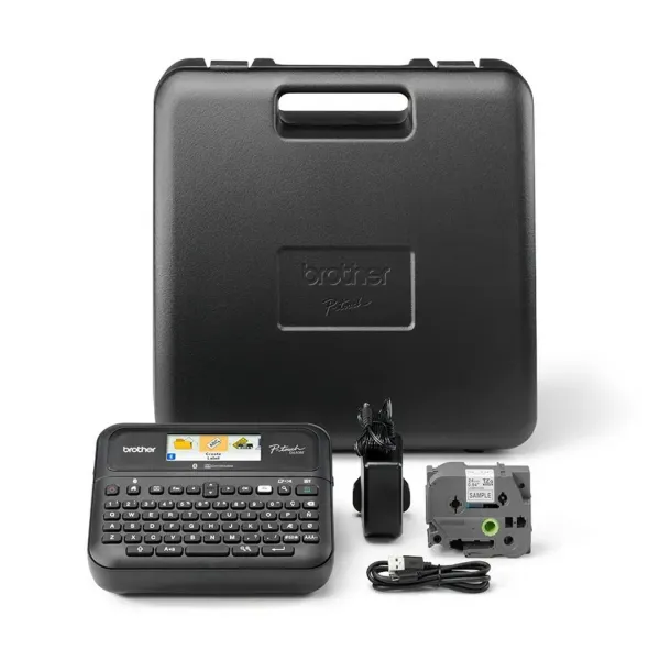 Tlačiareň Brother samolepiacich štítkov PT-D610BTVP, TZE páska max. 24mm, 6x AA, USB, BT