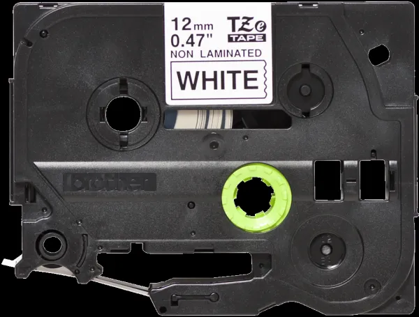 páska BROTHER TZeN231 čierne písmo, biela páska nelaminovná NON LAMINATED Tape (12mm)