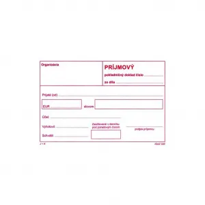 Igaz 320 Príjmový pokladničný doklad bez DPH samoprep.