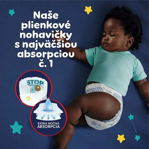 Pampers Night Pants plienkové nohavičky veľkosť 6 15 kg 19 ks