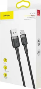 Baseus Type-C Cafule Cable 3A 1m Gray + čierna (CATKLF-BG1)