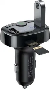 Baseus Car Charger Bluetooth FM Transmitter S-09A, BT. 4.2, 10m Range, 2x USB-A 3.4A, Micro SD card Reader, čierna (CCMT000001)