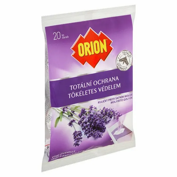 Orion Totálna ochrana guľôčky proti šatovým moliam vôňa levandule 20 ks