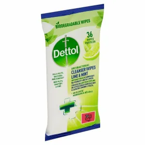 Dettol Antibakteriálne obrúsky na povrchy limeta a mäta 36 ks