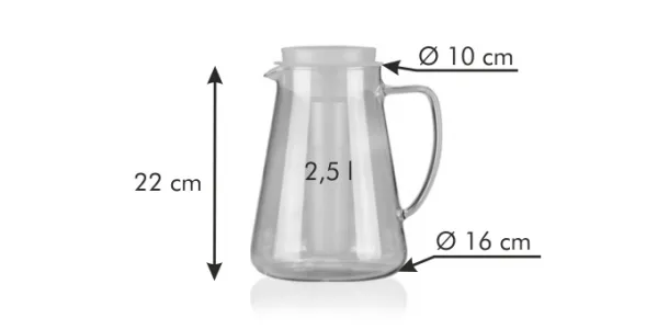 Džbán TEO s lúhovaním a chladením 2,5l oranžový