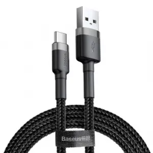 Baseus Type-C Cafule Cable 3A 1m Gray + čierna (CATKLF-BG1)