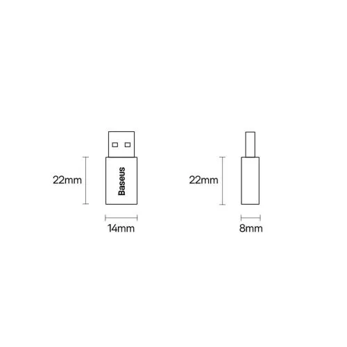 Baseus Ingenuity OTG adaptér USB-A na USB-C (čierny) 031667