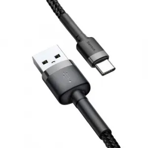 Baseus Type-C Cafule Cable 3A 1m Gray + čierna (CATKLF-BG1)