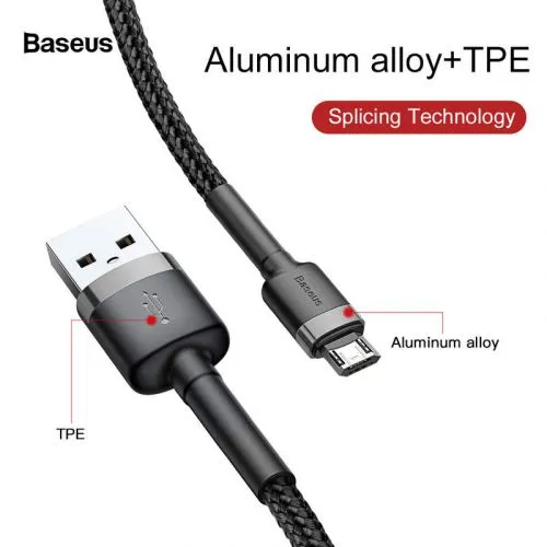 Baseus CAMKLF-CG1 Kábel Micro USB 2m, Čierny