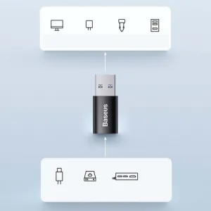 Baseus Ingenuity OTG adaptér USB-A na USB-C (čierny) 031667