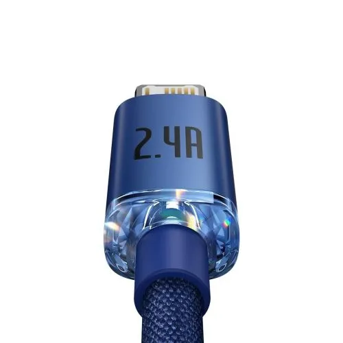 Kábel USB do Lightning Baseus Crystal Shine, 2,4 A, 1,2 m (niebieski) 030322