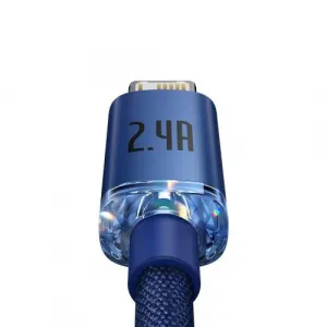 Kábel USB do Lightning Baseus Crystal Shine, 2,4 A, 1,2 m (niebieski) 030322