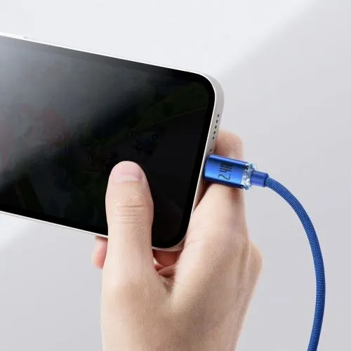 Kábel USB do Lightning Baseus Crystal Shine, 2,4 A, 1,2 m (niebieski) 030322