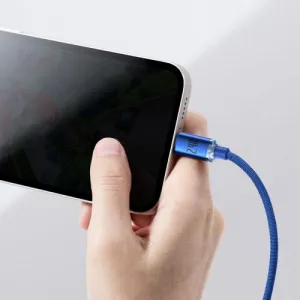 Kábel USB do Lightning Baseus Crystal Shine, 2,4 A, 1,2 m (niebieski) 030322